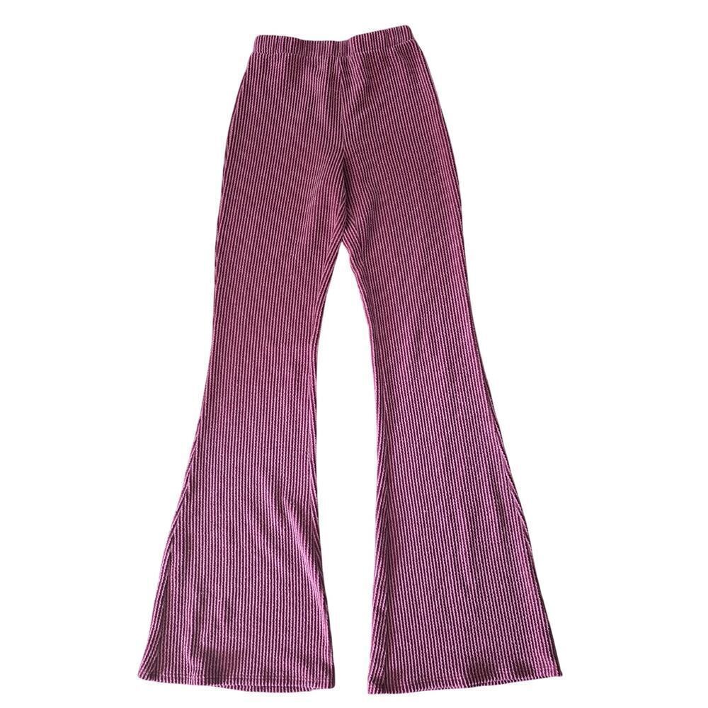 Fashion Nova Ribbed Flare Pullon Pants Women's Size xs